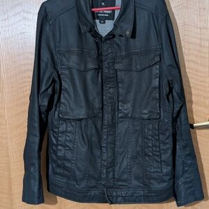 Black Coated Denim Jacket